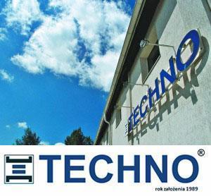 Budynek z logo Techno
